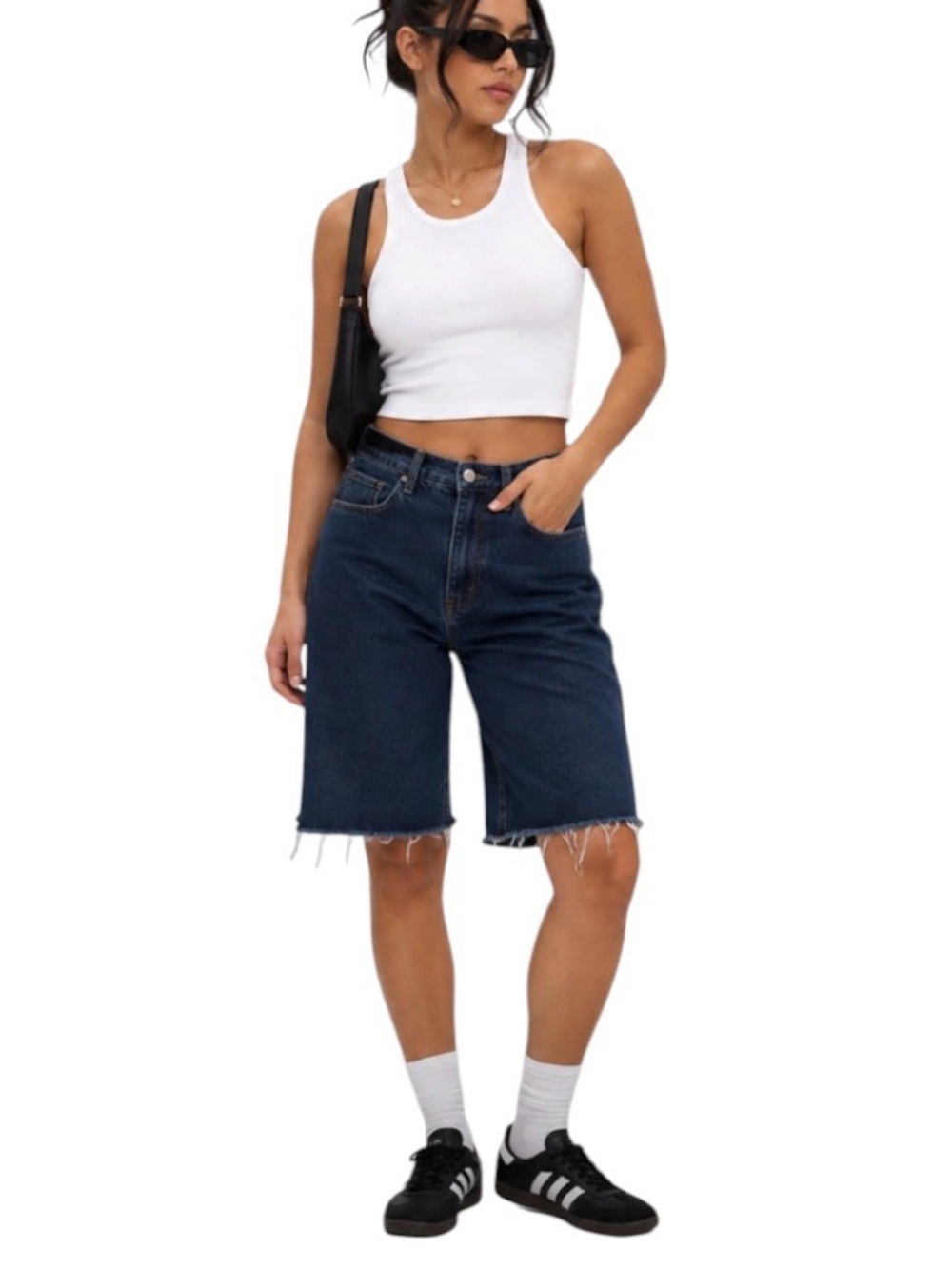 Anine Bing Denim Jorts Size 27 Blue Denim Bermuda Shorts 💙👖